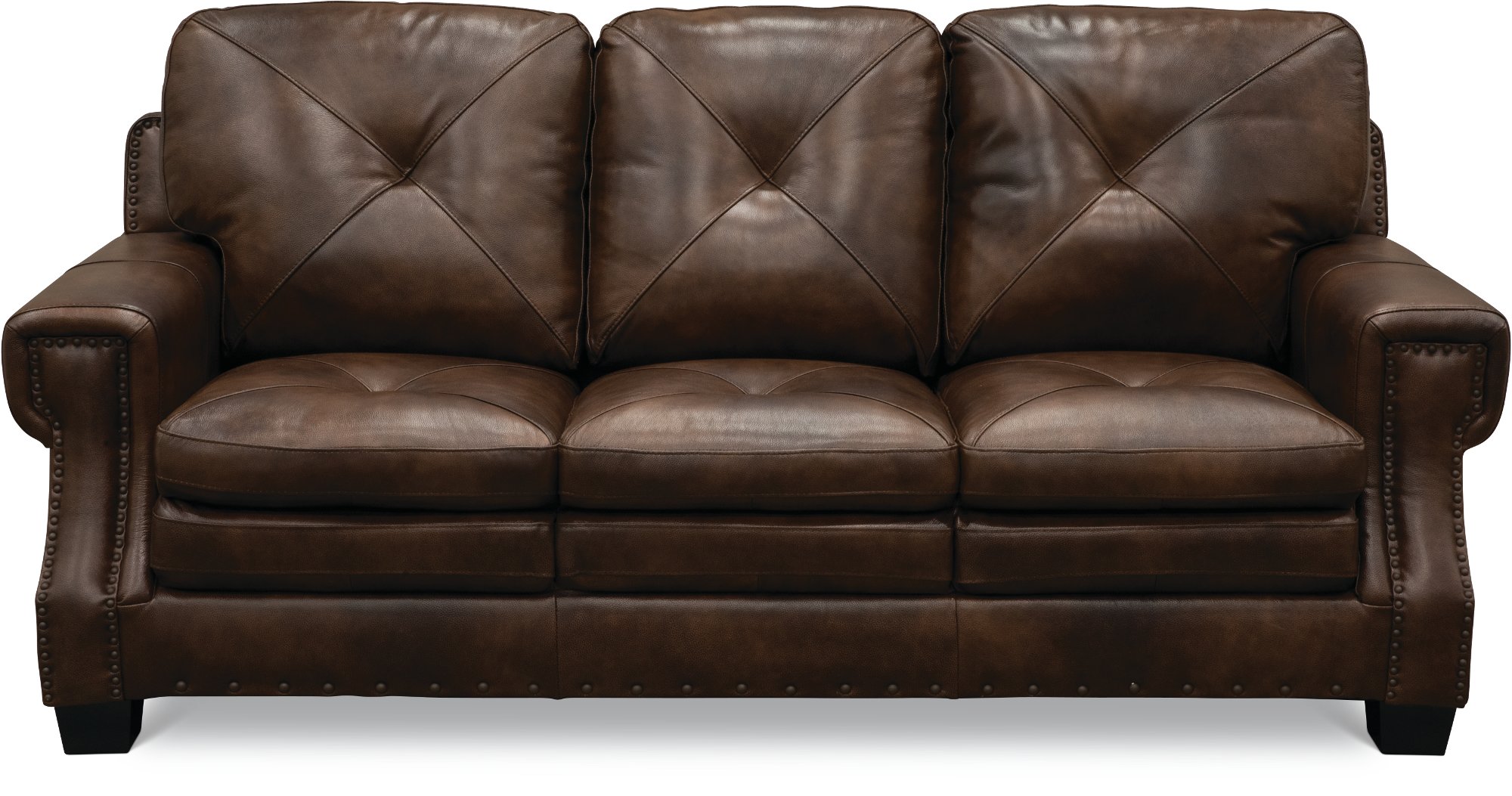 classic traditional dark brown leather sofa savannah rc willey