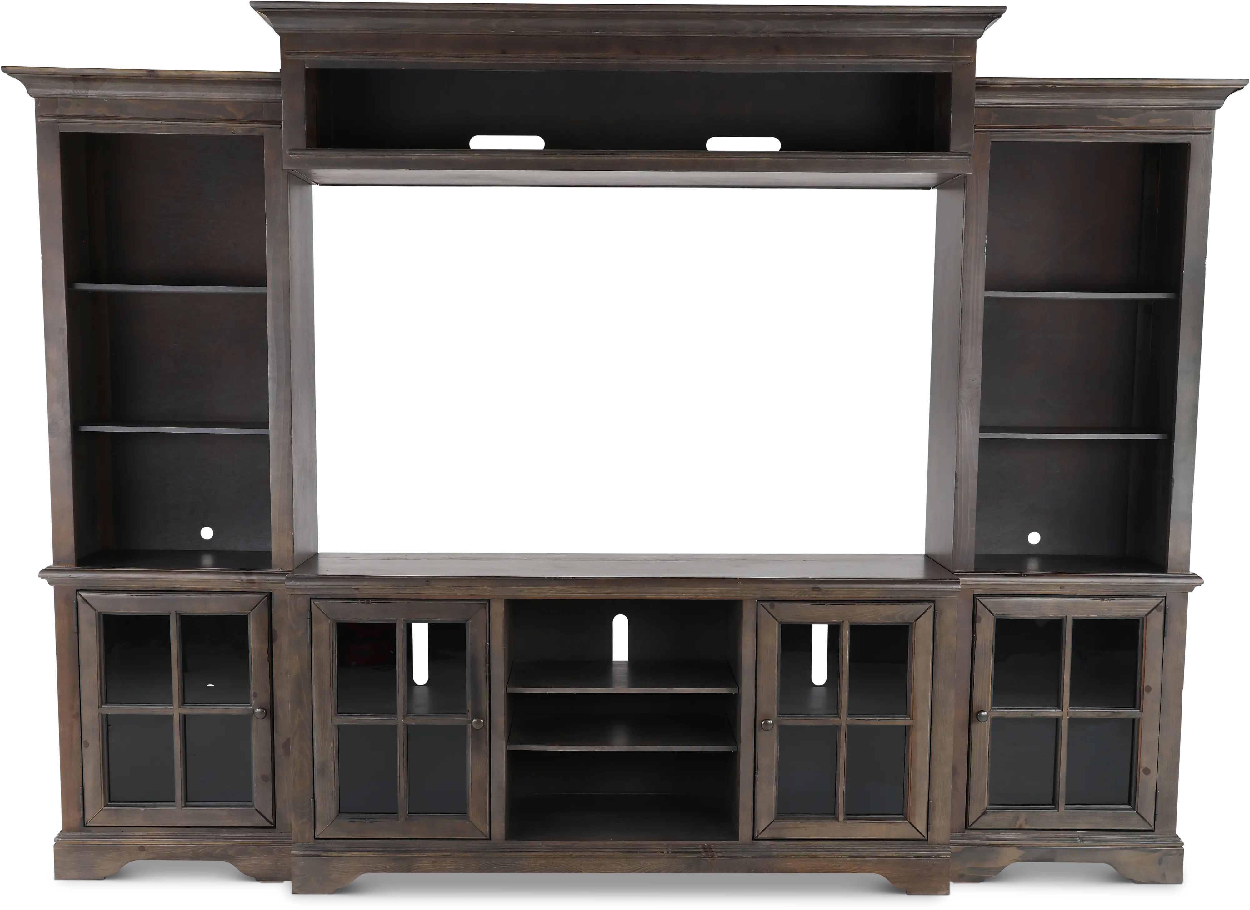Dilworth Storm Gray 4 Piece Chic Entertainment Center