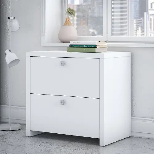 Home Square 2-Piece Set With 2-Drawers File Cabinet & Bookcase In Classic Cherry Prvw Vr~201465205