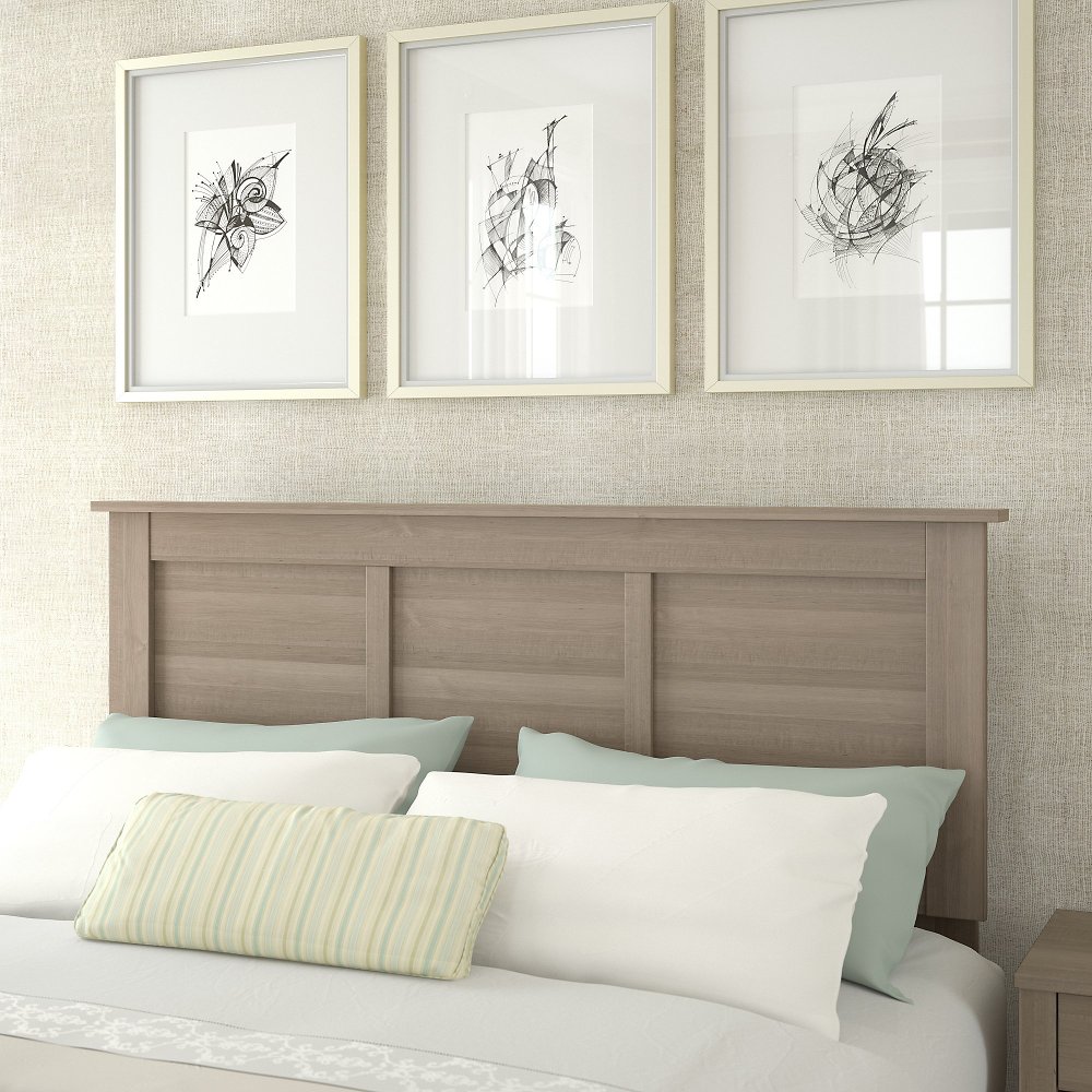 Somerset Ash Gray Full or Queen Headboard - Bush Furniture