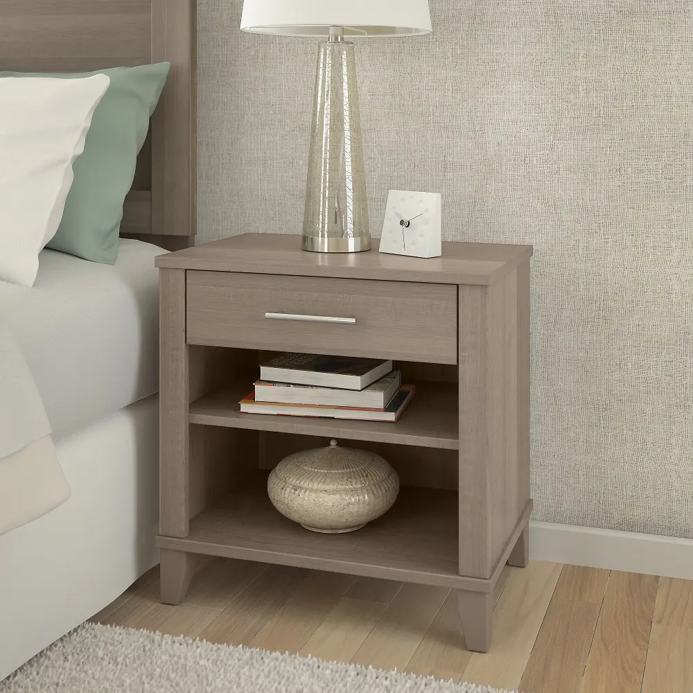 STS119AG Ash Gray Nightstand - Somerset-1