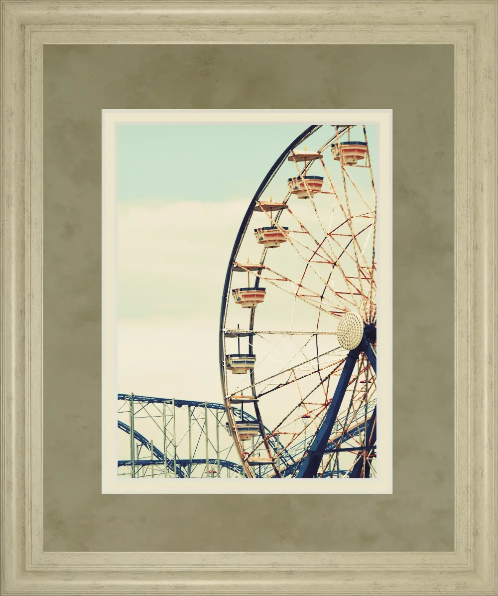 Retro Ferris Wheel Framed Wall Art-1