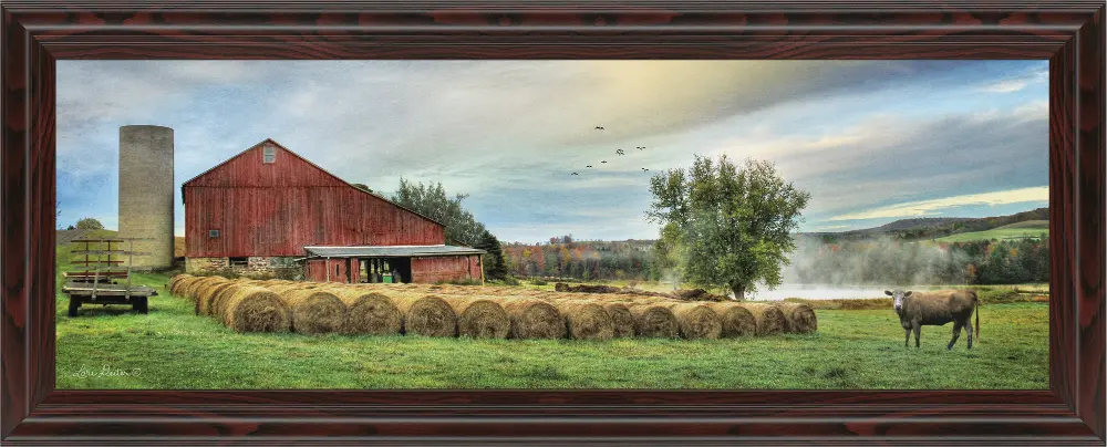 Hay Harvest Horizontal Framed Wall Art-1