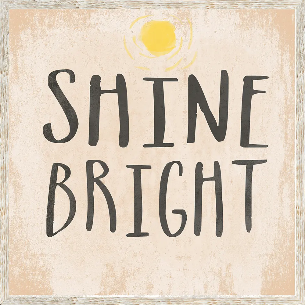Shine Bright Inspirational Framed Wall Decor-1