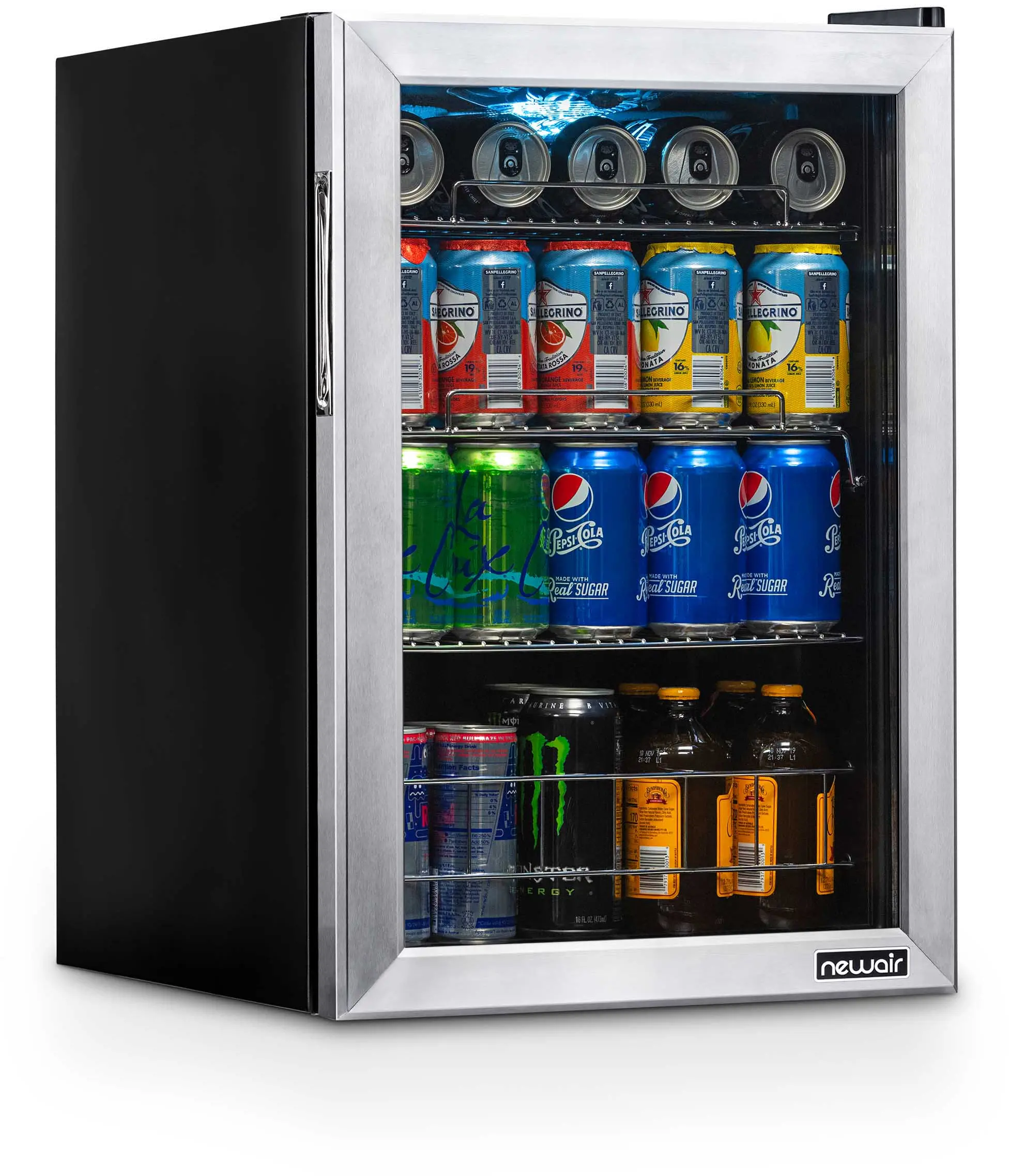 Photos - Fridge NewAir Stainless Steel 84 Can Beverage Cooler AB-850 