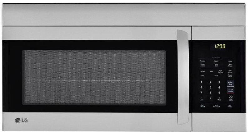Lg 1 7 Cu Ft Over The Range Microwave Oven With Easyclean Interior Lmv1762st Lg 1 7 Cu Ft Over The Range Microwave Oven With Easyclean Interior