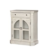 Colonial White Rub Cathedral 2 Door Cabinet Rc Willey Furniture