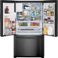 Frigidaire Gallery 26 8 Cu Ft French Door Refrigerator With Dual Ice Maker Smudge Proof Stainless Steel Energy Star In The French Door Refrigerators Department At Lowes Com