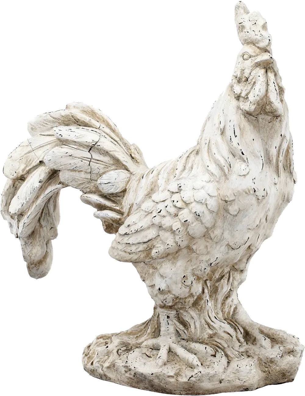 Distressed Rooster Sculpture-1