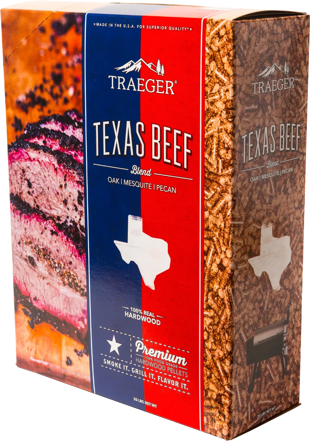 PEL326,TEXAS_BOX Traeger Grill Texas Beef Pellet Blend 20 lb Box-1