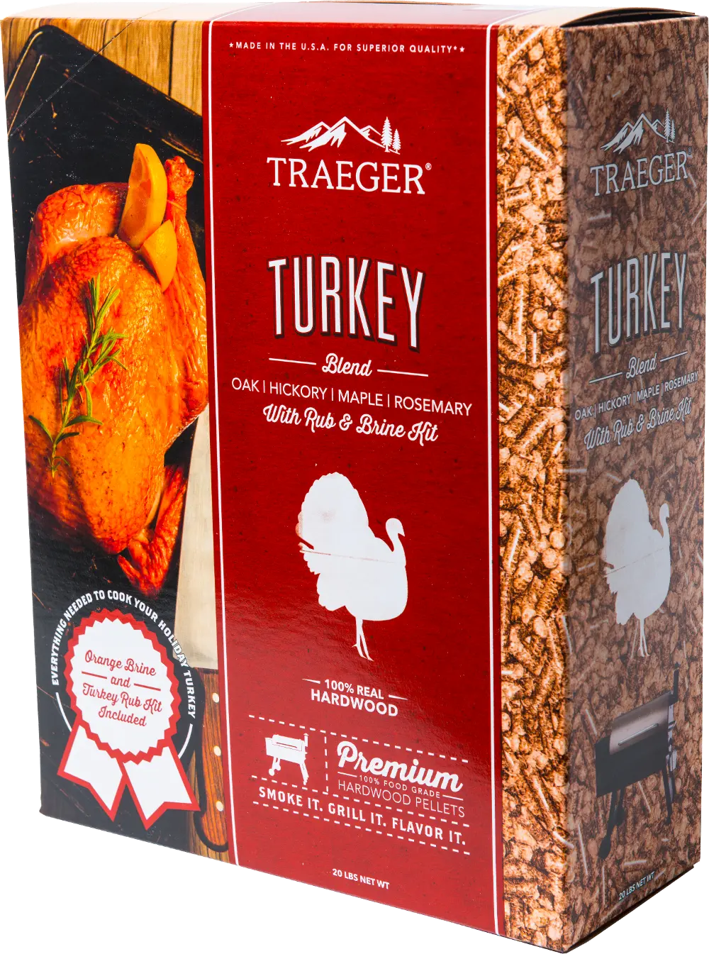 PEL327,TURKEY_BOX Traeger Grill Turkey Pellet Blend with Rub and Brine Kit-1