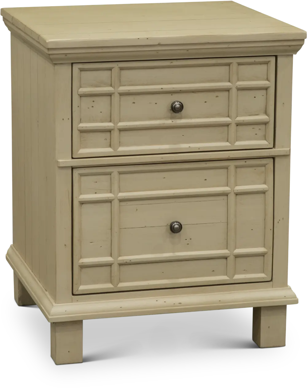 Modern White 2 Drawer Wood File Cabinet - Smooth Reflections-1
