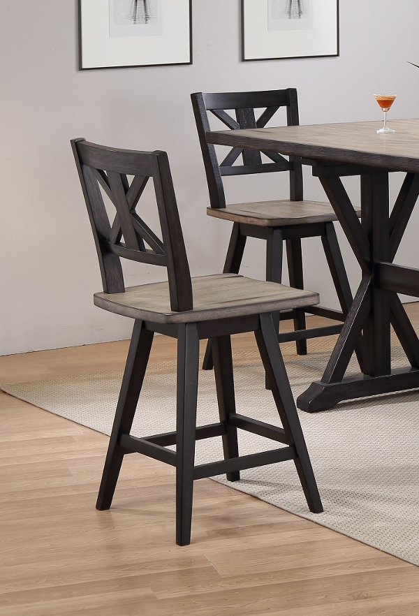 Rc Willey S Counter Height Bar Stools For Your Den Sand And Black Swivel Counter Height Stool Orlando14999