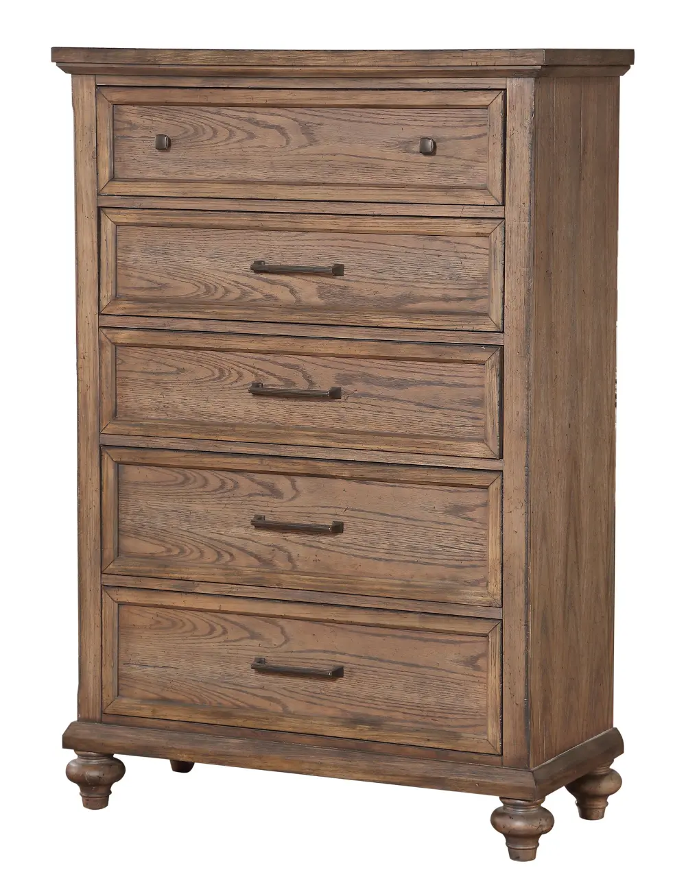 Classic Traditional Oak Chest of Drawers - Franklin-1