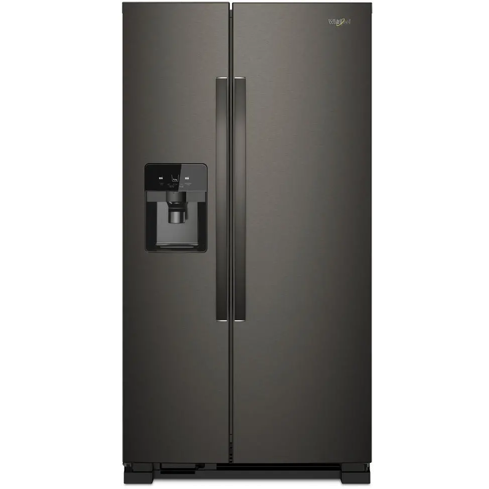 WRS325SDHV Whirlpool 24.55 cu ft Side by Side Refrigerator - Black Stainless Steel-1