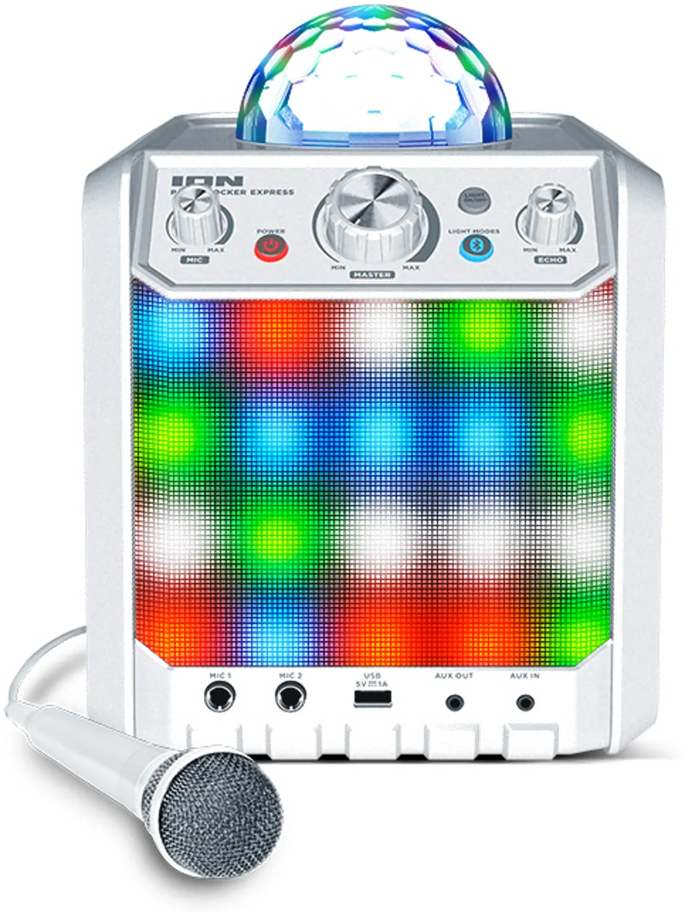 iPA78WT,PRTY-RKR-EXP ION Party Rocker Express Bluetooth Speaker - White-1