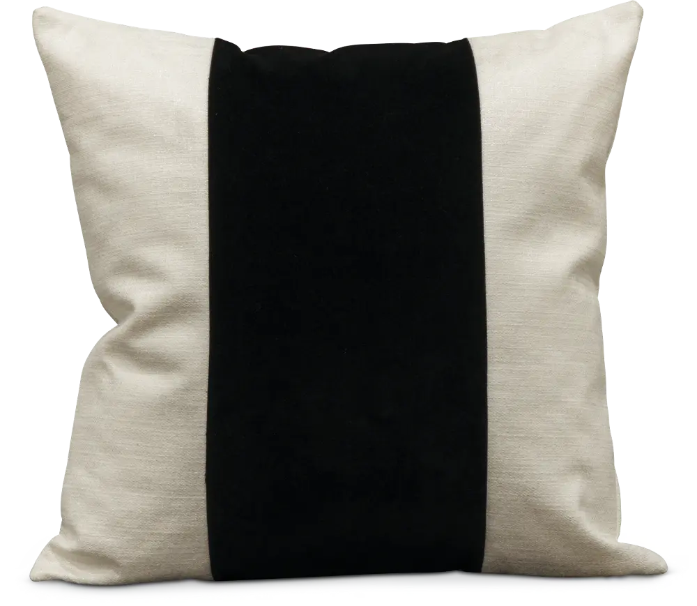  22  White Throw Pillow with Black Band - Franklin-1