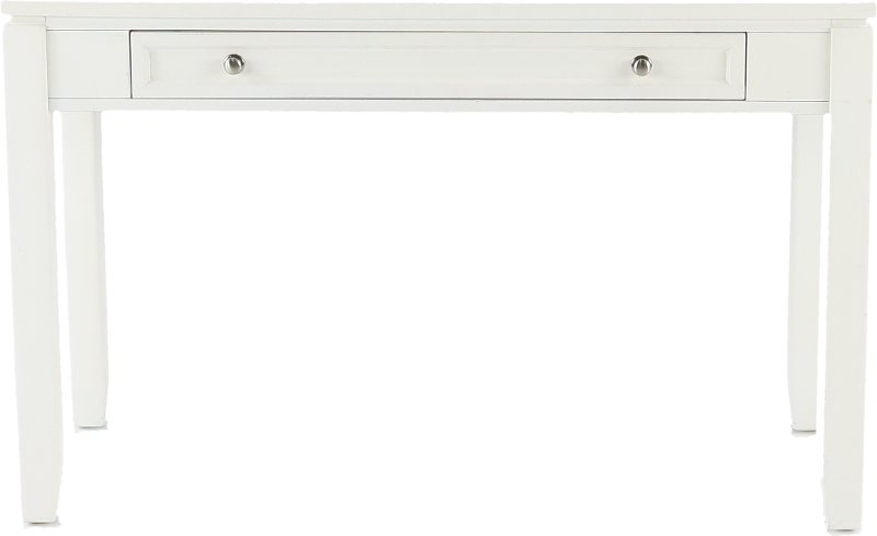 Catrina White 47 Inch Writing Desk Rc, Modern White Writing Desk With Drawers
