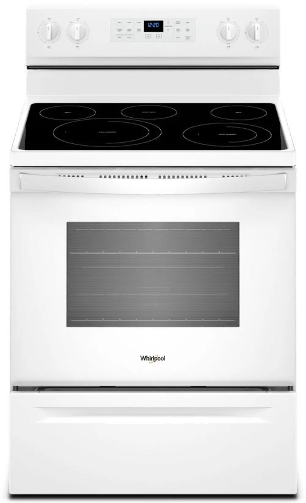 WFE550S0HW Whirlpool Electric Range with Fan Convection - 5.3 cu. ft. White-1