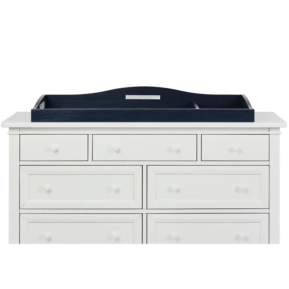 Distressed Navy Fully Assembled Changing Tray - Evolur-1