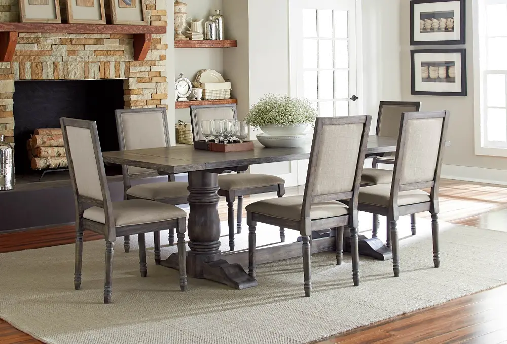 Dove Gray Dining Table - Muses-1