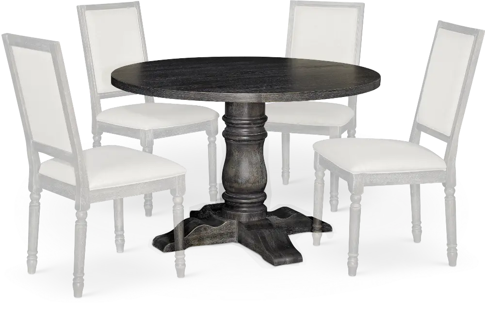 Dove Gray Round Dining Table - Muses-1
