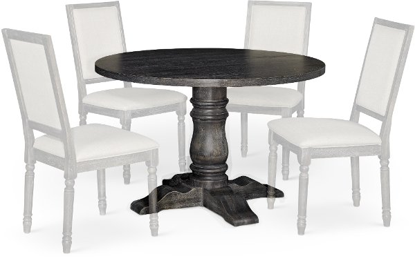 Dove Gray Round Dining Table Muses