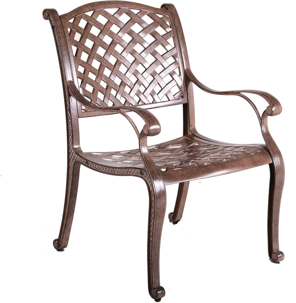 Light Brown Patio Arm Chair - Castle Rock-1