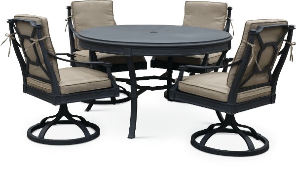 Patio Furniture Outdoor Rc Willey 5 Piece Outdoor Patio Dining Set With Swivel Chairs Antioch