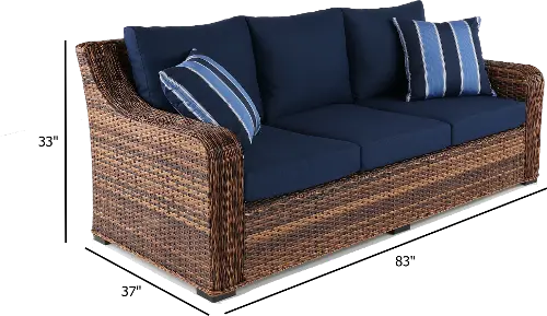 Tuscola wicker sofa set sale