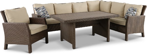 Arcadia 4 Piece Outdoor Patio Furniture Set Rc Willey Arcadia 4 Piece Outdoor Patio Furniture, Outdoor Pool Furniture Sets