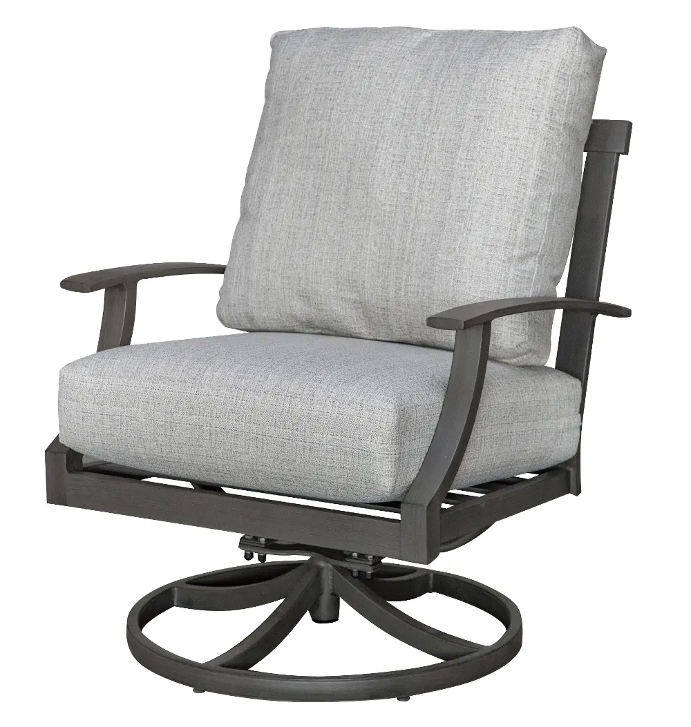 Gray Outdoor Swivel Patio Chair - Cancun-1