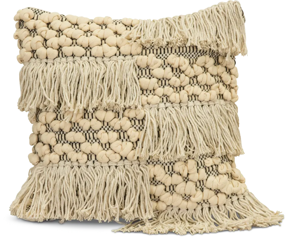 Neutral Moroccan Styled Throw Pillow-1