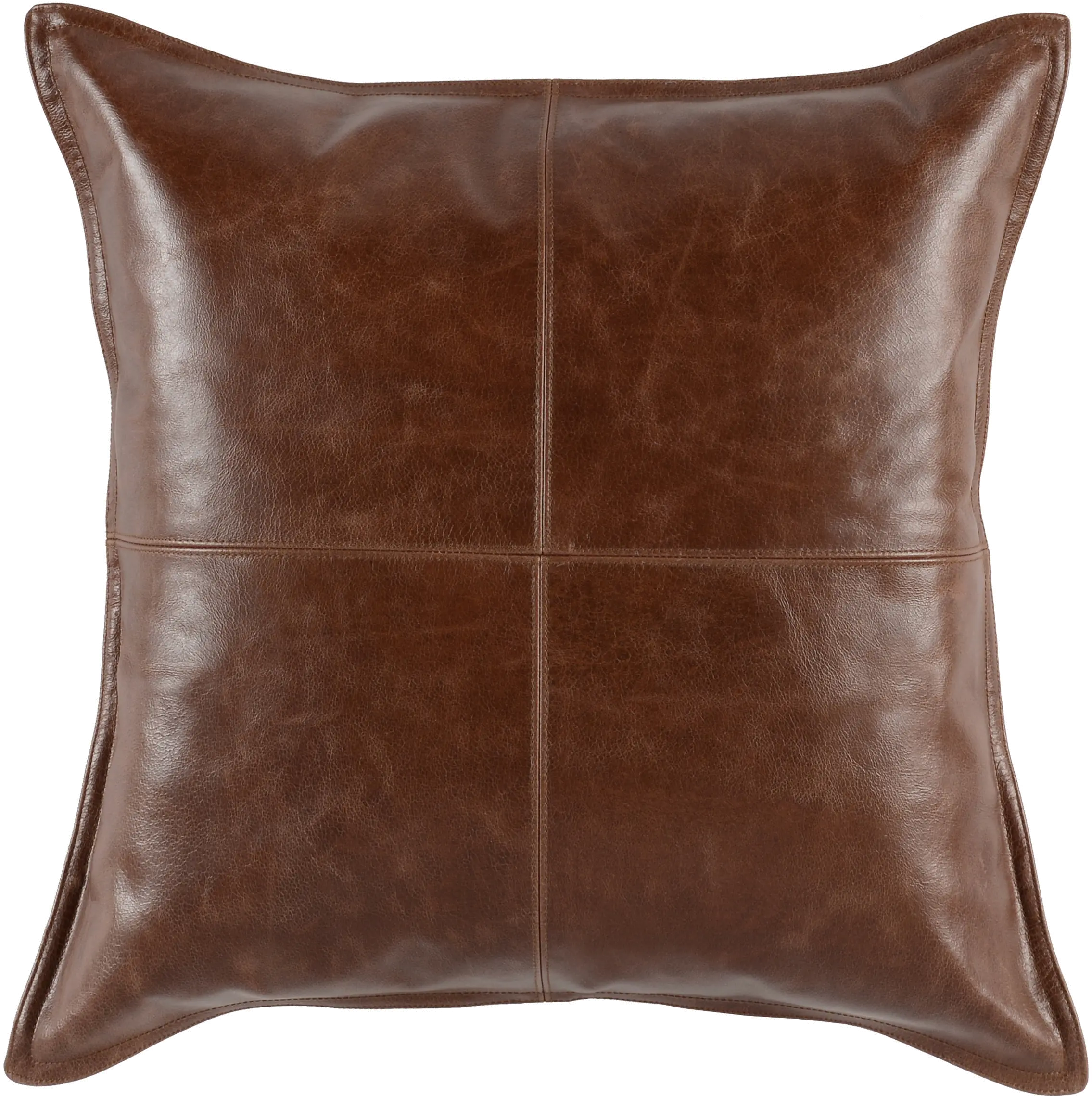 Pieces - leather cushions - Cognac leather