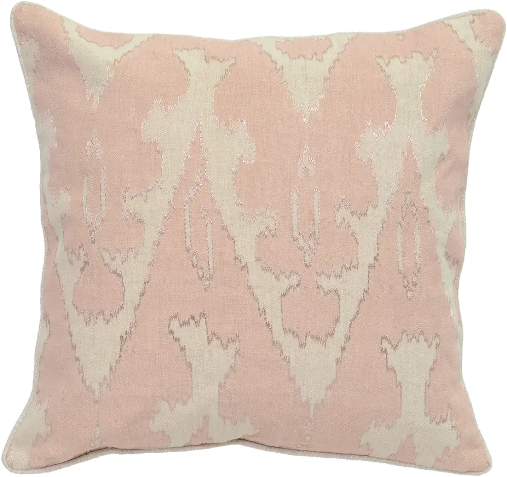 Blush Throw Pillow with Metallic Embroidery Detail-1