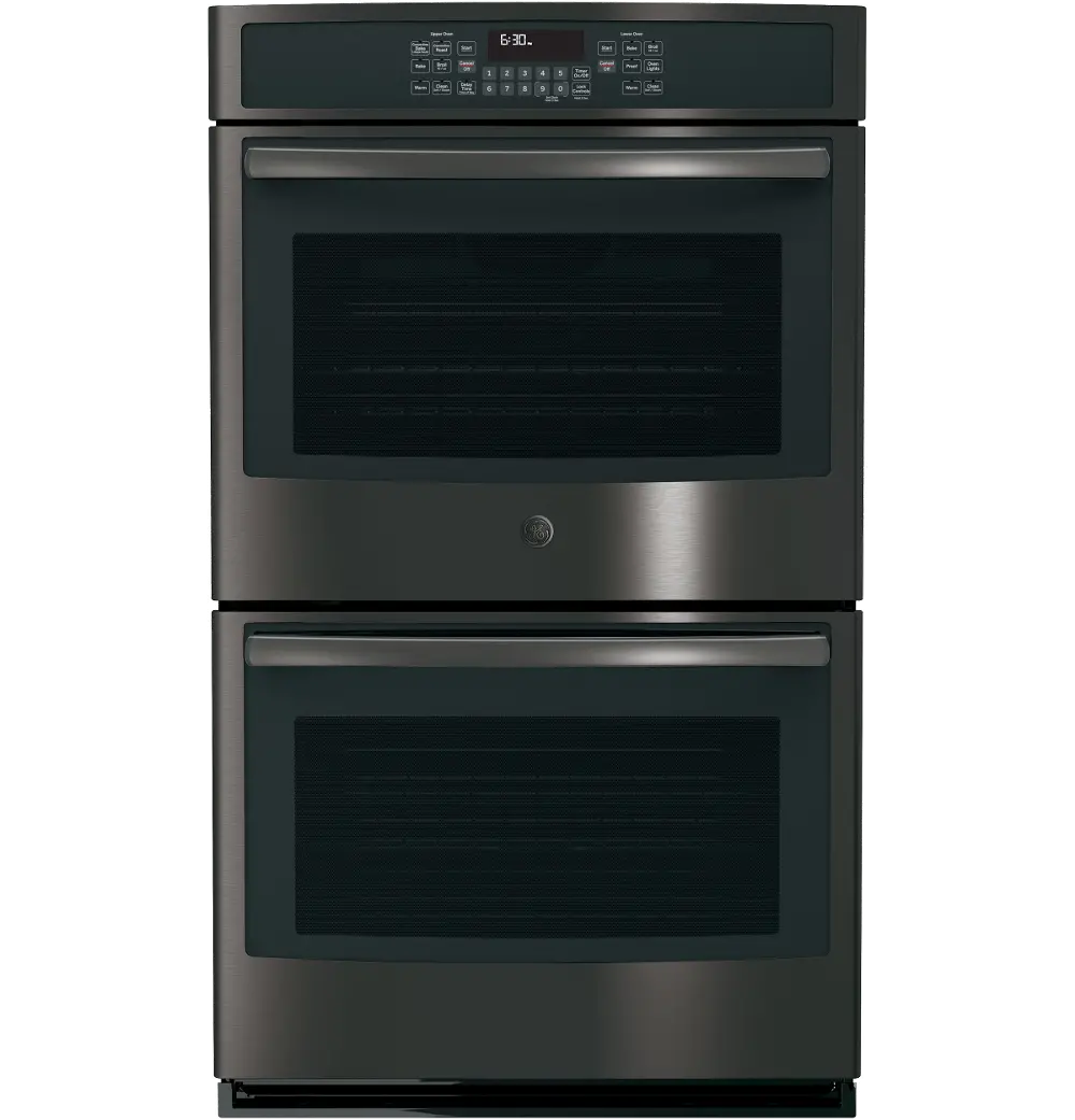 JT5500BLTS GE 30 Inch Double Wall Oven with Convection - 10 cu. ft. Black Stainless Steel-1