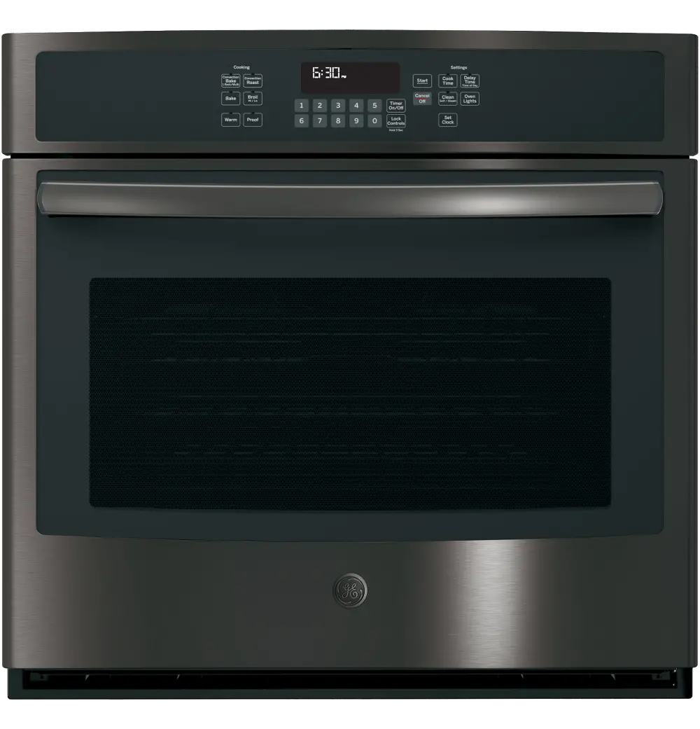 JT5000BLTS GE 30 Inch Single Wall Oven with Convection - 5.0 cu. ft. Black Stainless Steel-1