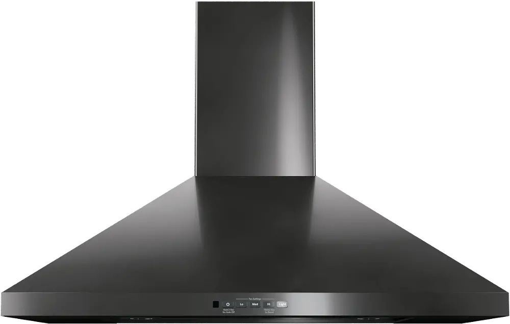 JVW5301BJTS GE 30 Inch Pyramid Chimney Hood - Black Stainless Steel-1
