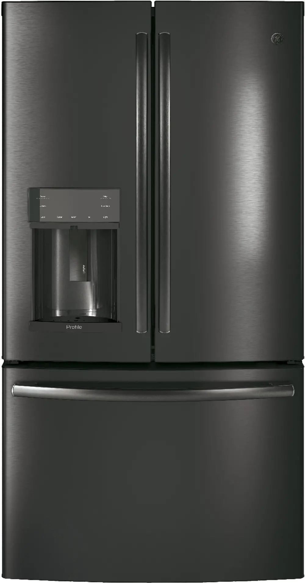 PFE28KBLTS GE Profile 27.8 cu ft French Door Refrigerator - Black Stainless Steel-1
