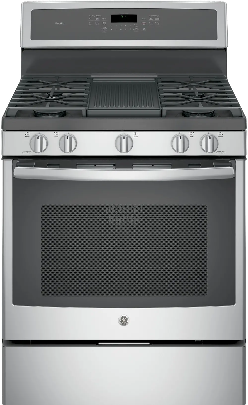 PGB911BEJTS GE Profile Series 5.6 cu. ft. Free-Standing Gas Convection Range - Stainless Steel-1