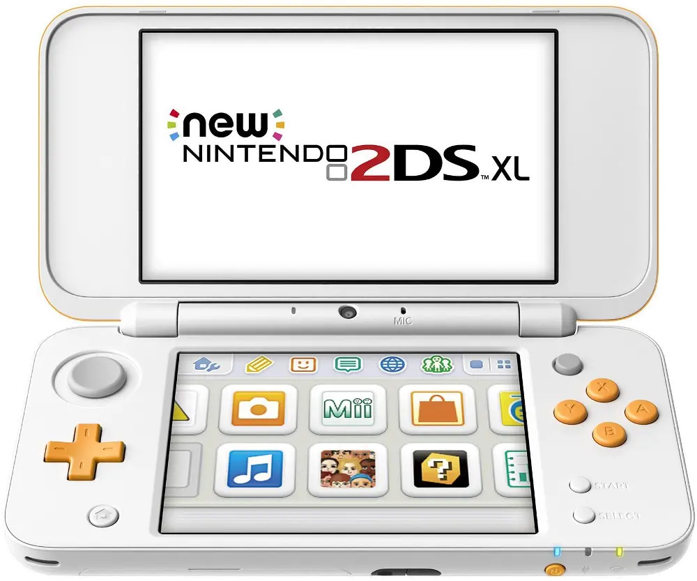2DSXL/HRDWR_WHT&ORG New Nintendo 2DS XL - White and Orange-1