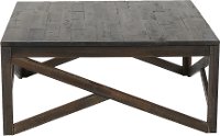 Rustic Charcoal Brown Square Coffee Table - Haroflyn | RC Willey