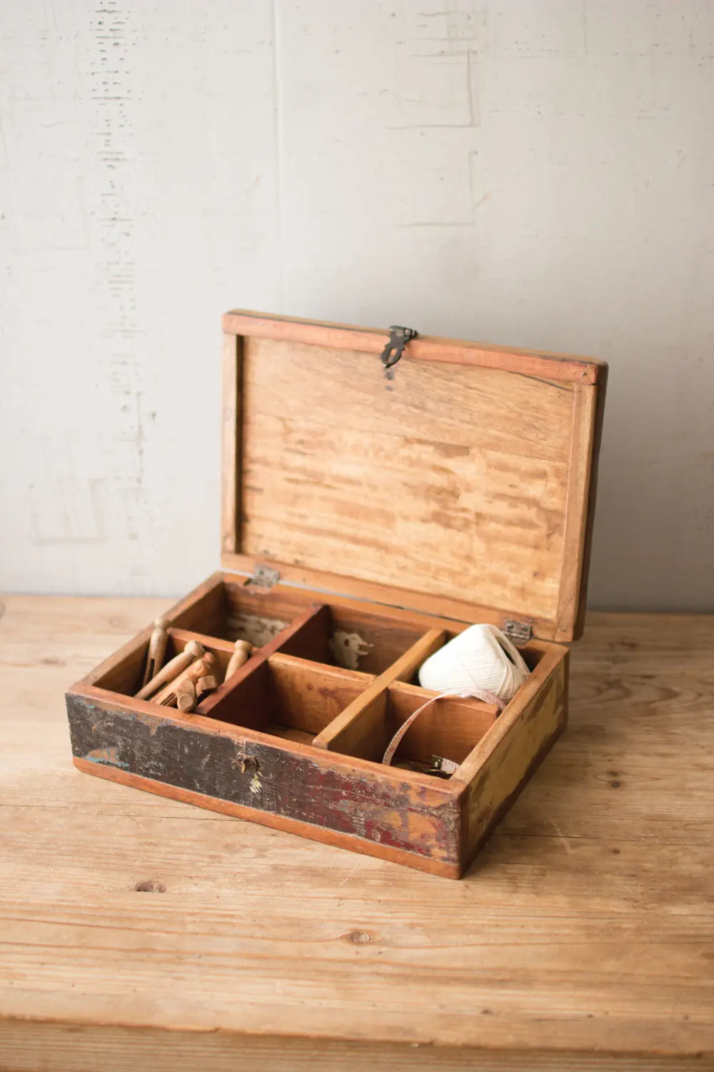 Recycled Teak Wood Tea Box-1