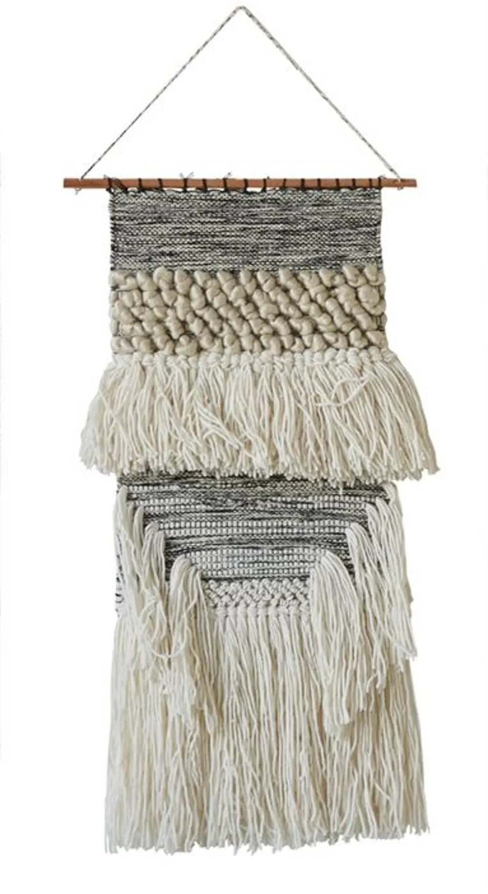 DA7411/WOOLWALLART28 Cotton and Wool Hand-Woven Wall Hanging-1