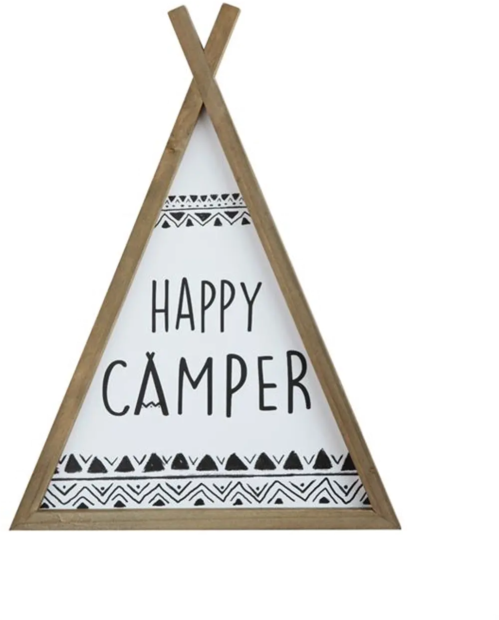DA7871/HAPPYCAMPER Wood Framed Happy Camper Teepee Wall Decor-1