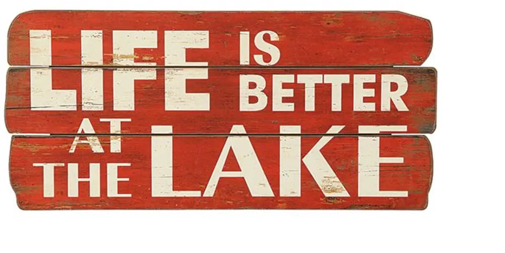 DA0745/LIFEISBETTER Red MDF Life Is Better Wall Decor-1