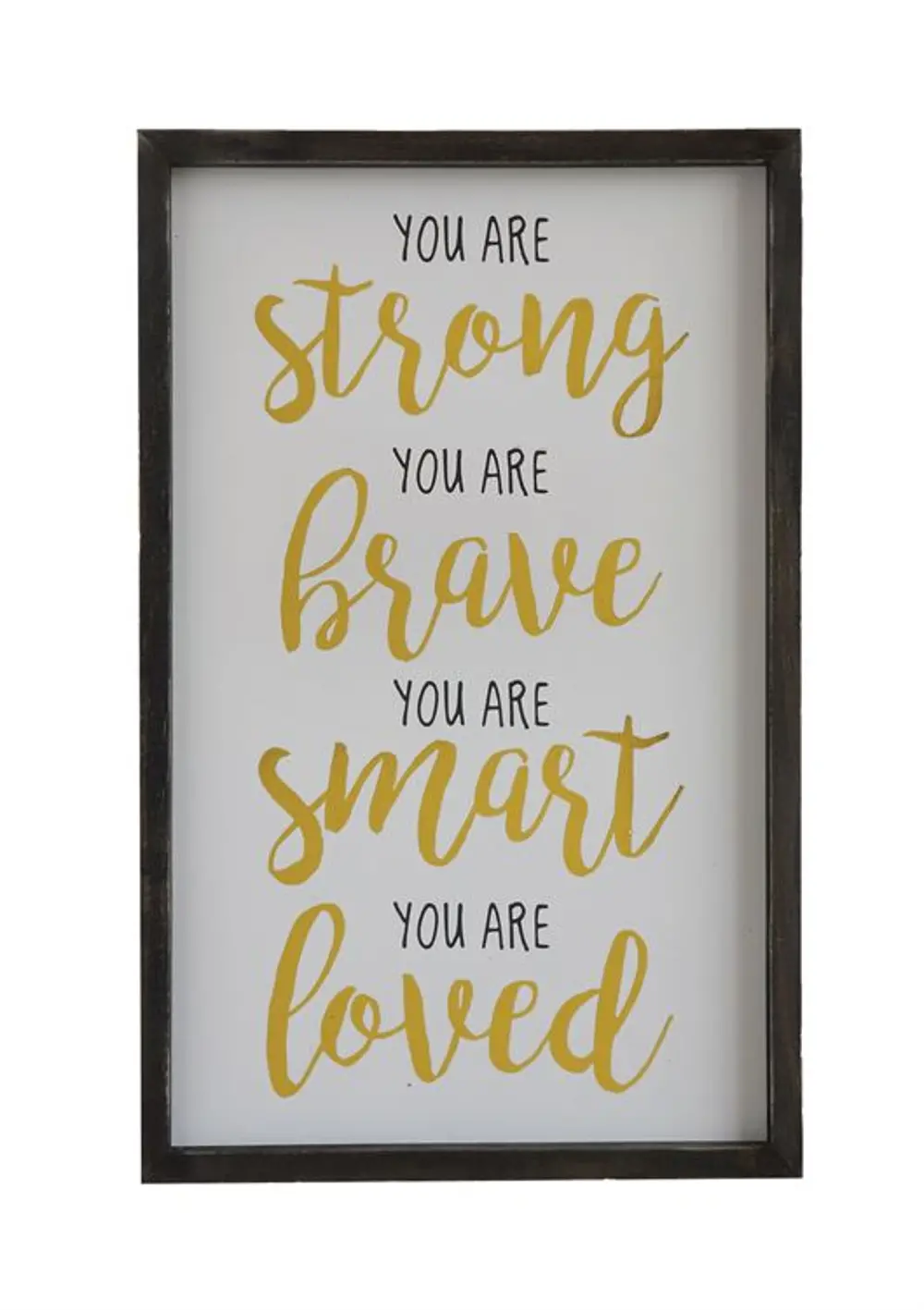 DA8728 Multi Color You Are Strong Wooden Framed Wall Art-1