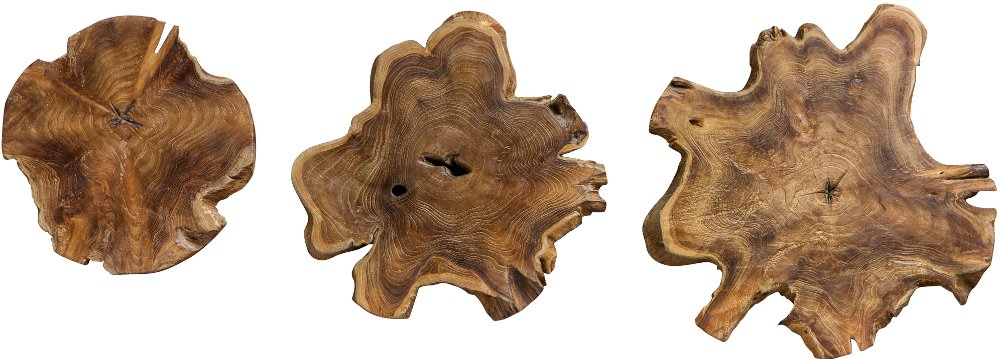 12 Inch Kalani Natural Teak Wood Wall Plaque