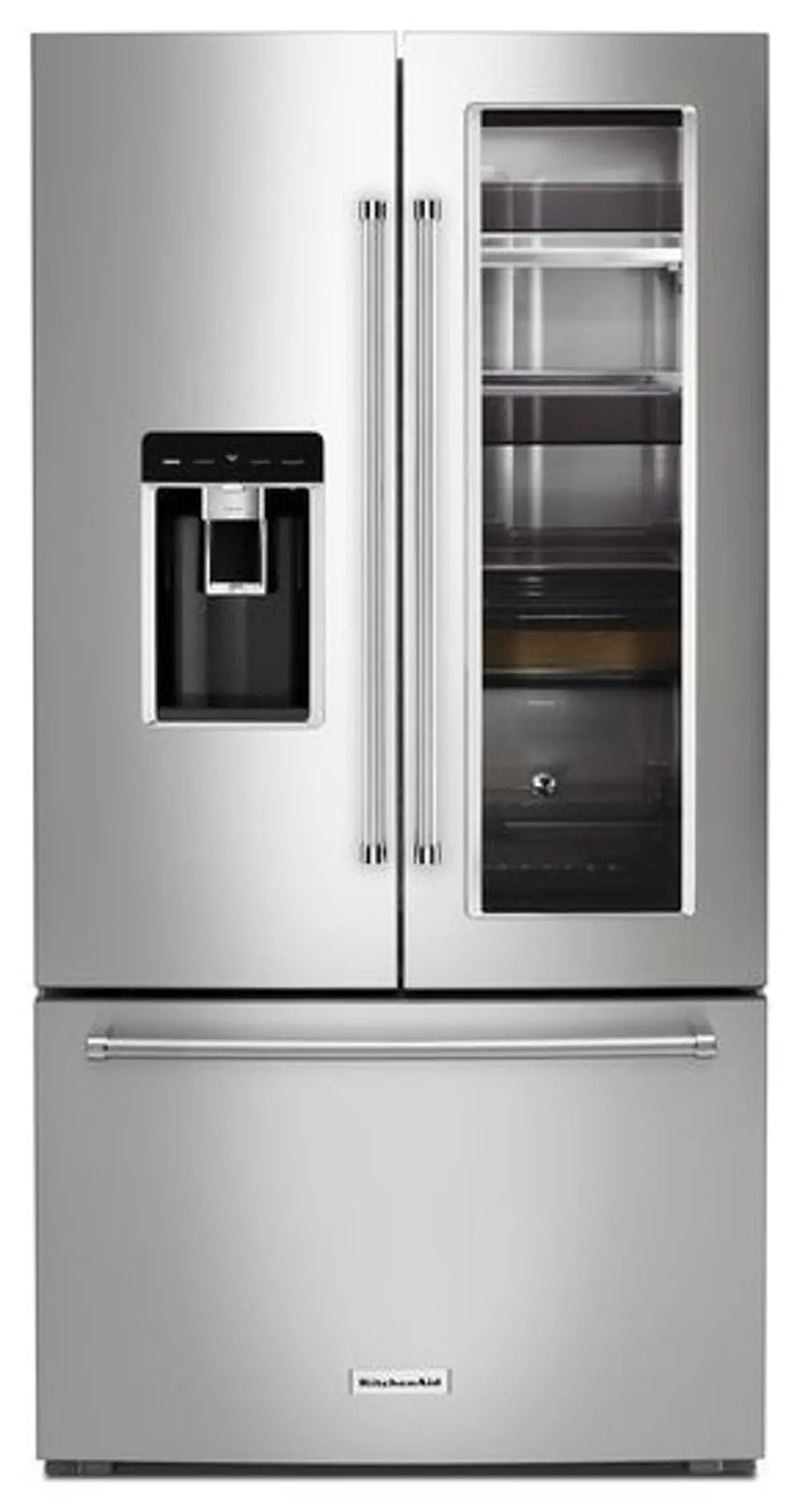 KRFC804GPS KitchenAid Counter Depth French Door Smart Refrigerator - 23.5 cu. ft., 36 Inch Stainless Steel-1