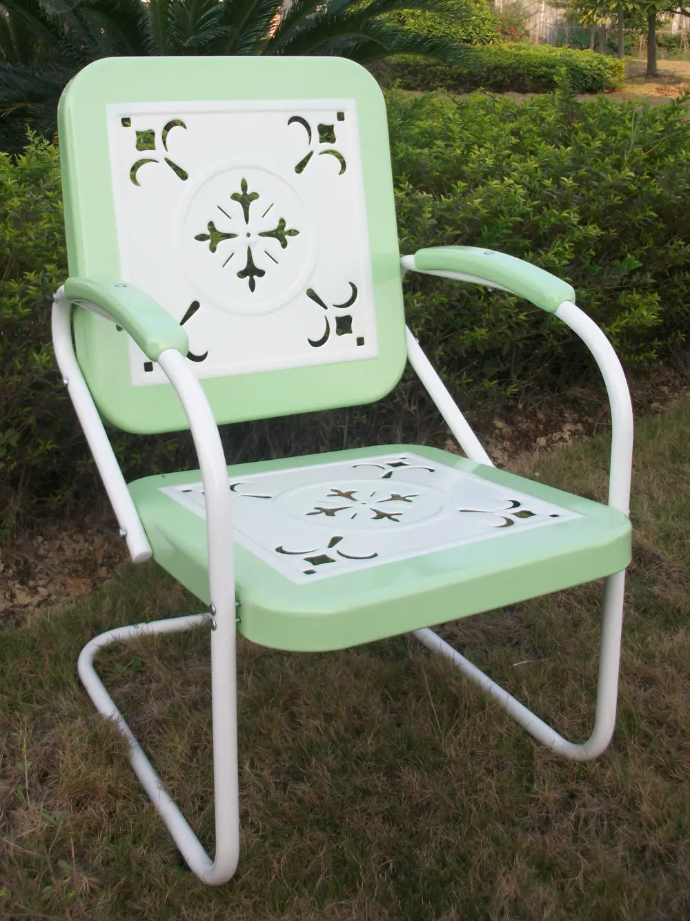 Lime Green Chair - Retro Metal-1